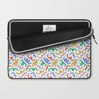 Colorful abstract fun line doodle pattern Laptop Sleeve Gallery Image 2