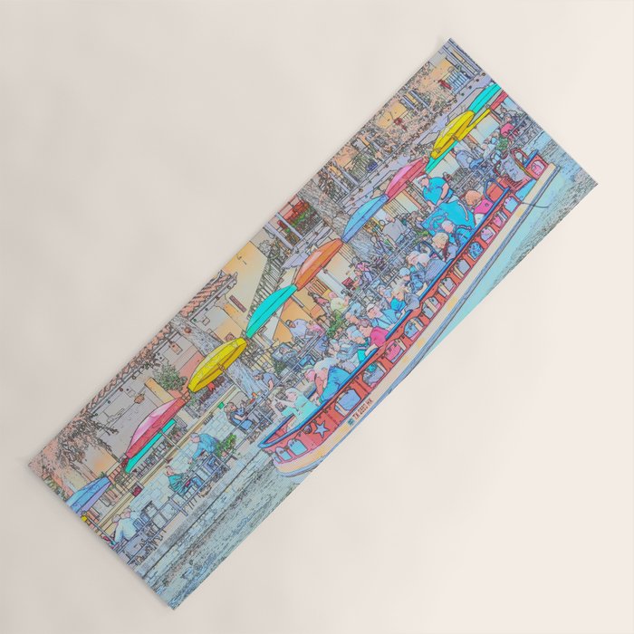 Ride Down The River - San Antonio, Texas Yoga Mat Gallery Image 1