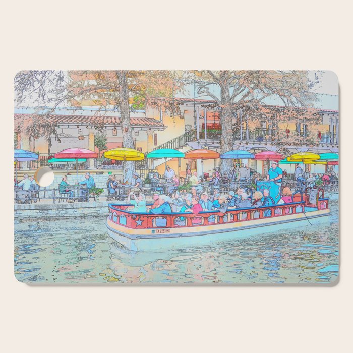 Ride Down The River - San Antonio, Texas Cutting Board Gallery Image 1