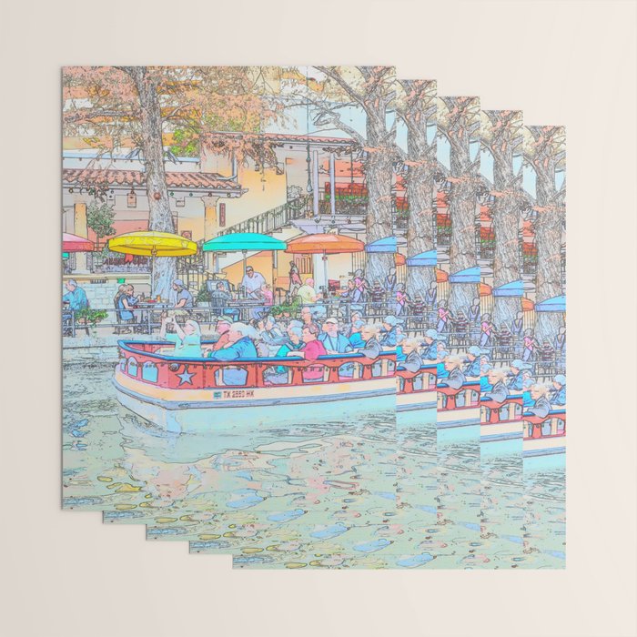 Ride Down The River - San Antonio, Texas Wrapping Paper Gallery Image 3