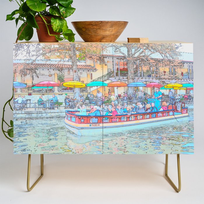 Ride Down The River - San Antonio, Texas Credenza Gallery Image 1