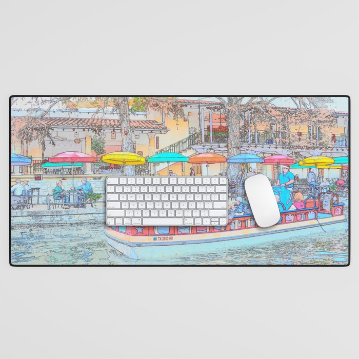 Ride Down The River - San Antonio, Texas Desk Mat Gallery Image 1