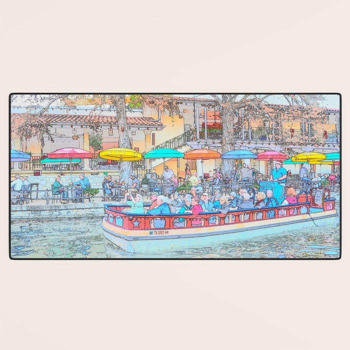 Ride Down The River - San Antonio, Texas Desk Mat Gallery Image 3