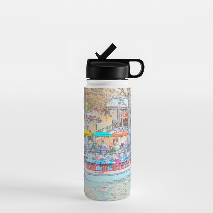 Ride Down The River - San Antonio, Texas Water Bottle Gallery Image 1