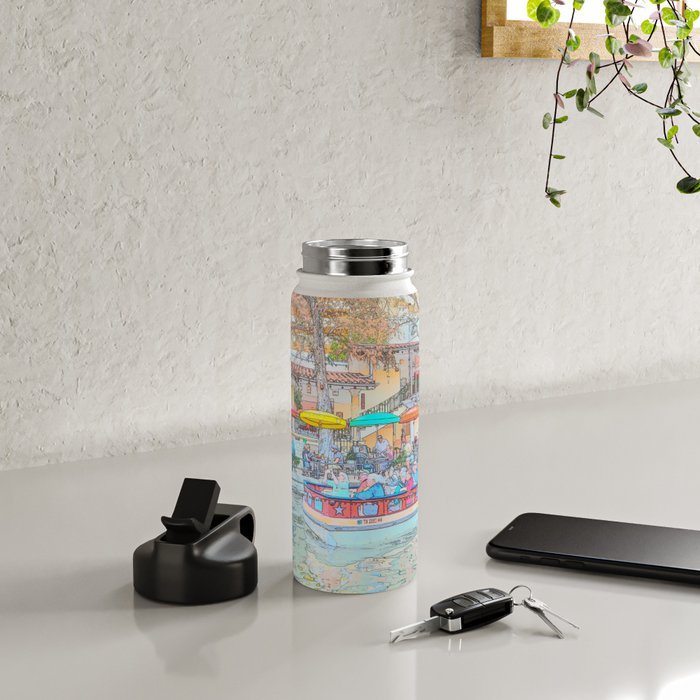 Ride Down The River - San Antonio, Texas Water Bottle Gallery Image 5
