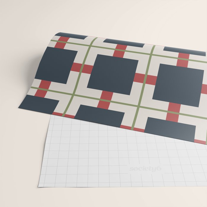 Classic Holiday Plaid Pattern Wrapping Paper Gallery Image 2