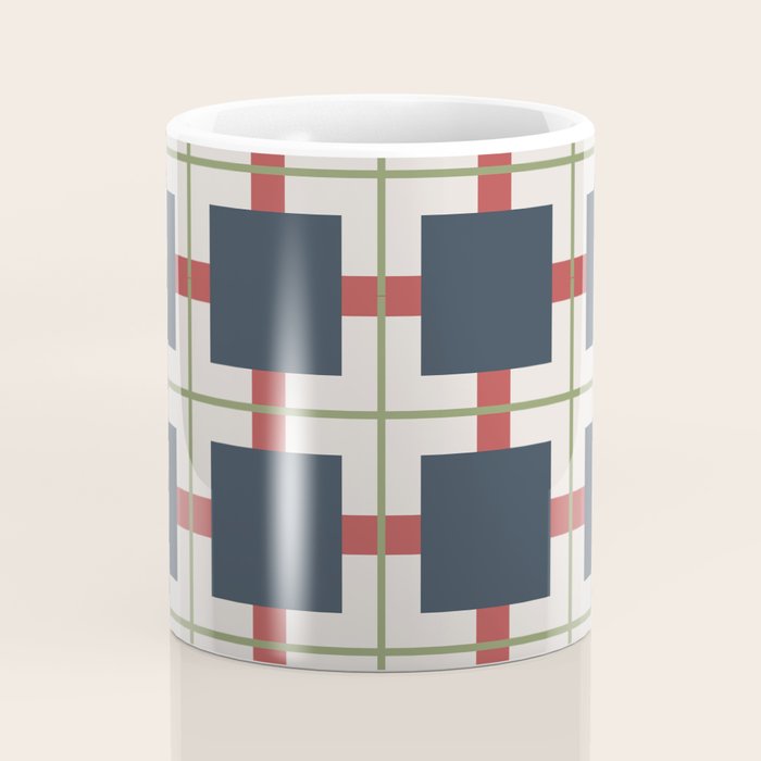 Classic Holiday Plaid Pattern Coffee Mug Gallery Image 4