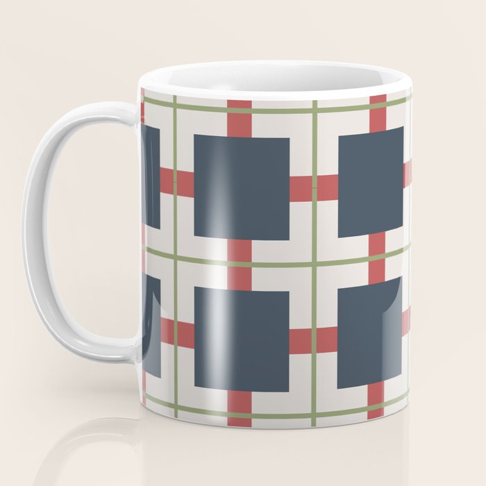 Classic Holiday Plaid Pattern Coffee Mug Gallery Image 3