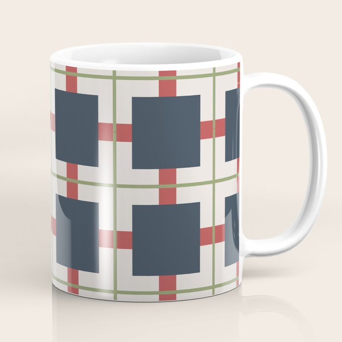 Classic Holiday Plaid Pattern Coffee Mug Gallery Image 1