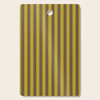 Vintage Moss and Coffee Stripes Cutting Board Gallery Image 1
