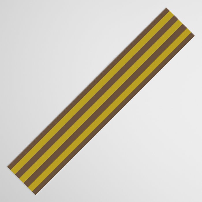 Vintage Moss and Coffee Stripes Table Runner Gallery Image 3