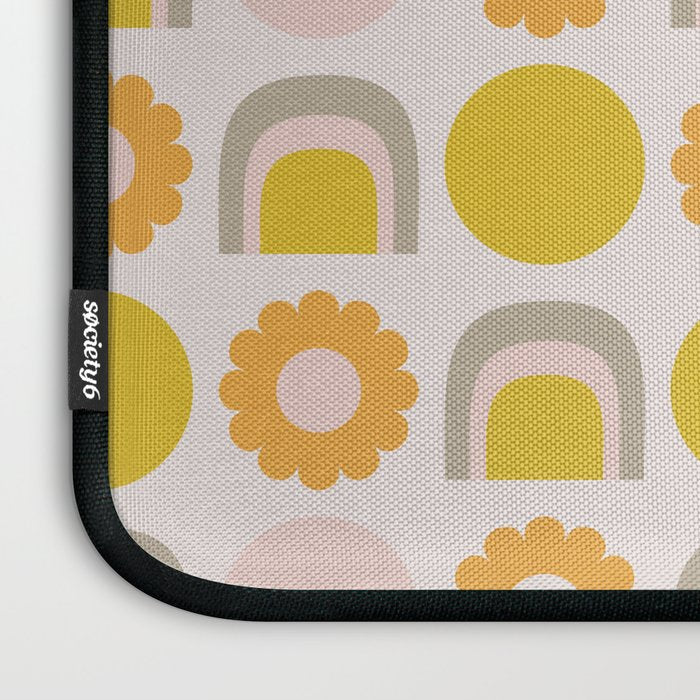 Floral Sunshine Rainbow Pattern Laptop Sleeve Gallery Image 3