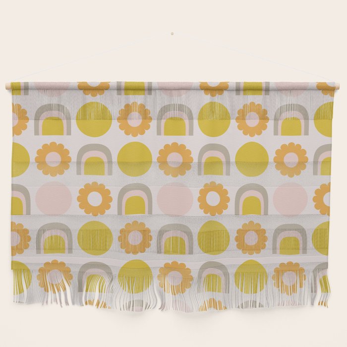 Floral Sunshine Rainbow Pattern Wall Hanging Gallery Image 1