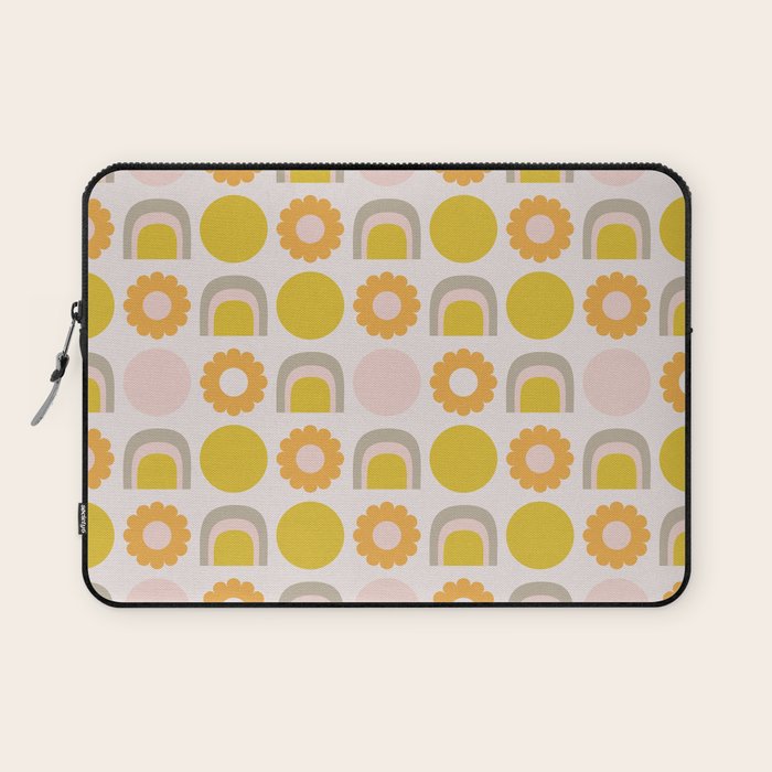 Floral Sunshine Rainbow Pattern Laptop Sleeve Gallery Image 1