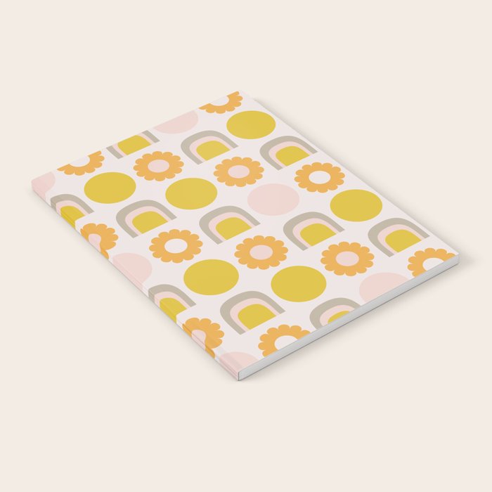 Floral Sunshine Rainbow Pattern Notebook Gallery Image 2