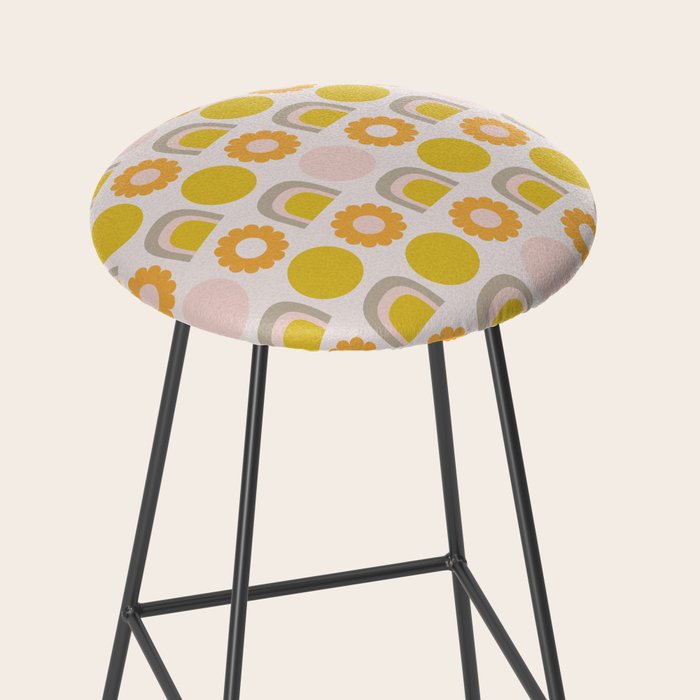 Floral Sunshine Rainbow Pattern Stool Gallery Image 2