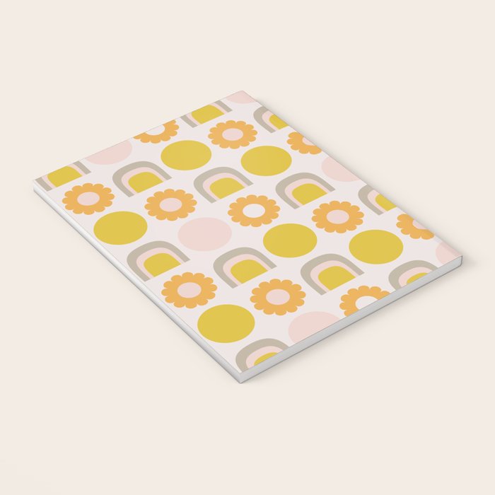 Floral Sunshine Rainbow Pattern Notebook Gallery Image 3