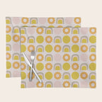 Floral Sunshine Rainbow Pattern Placemat Gallery Image 1