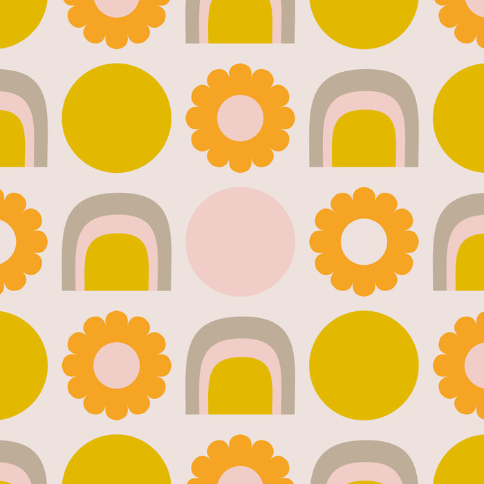 Floral Sunshine Rainbow Pattern Coffee Mug Gallery Image 2