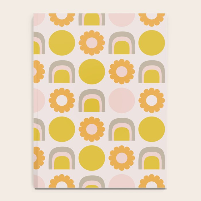 Floral Sunshine Rainbow Pattern Notebook Gallery Image 4