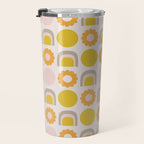 Floral Sunshine Rainbow Pattern Travel Mug Gallery Image 3