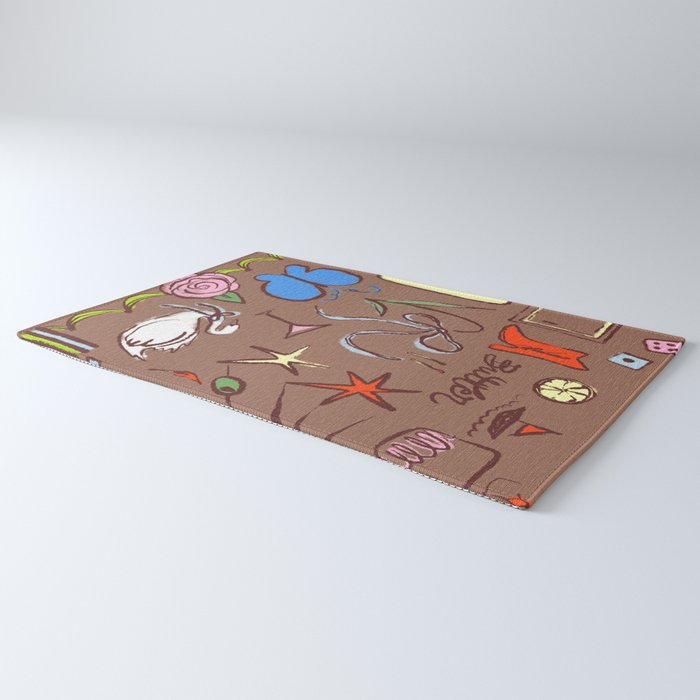 Simple Girl Inspired by PANTONE 17 1230 Mocha Mousse Rug Gallery Image 3