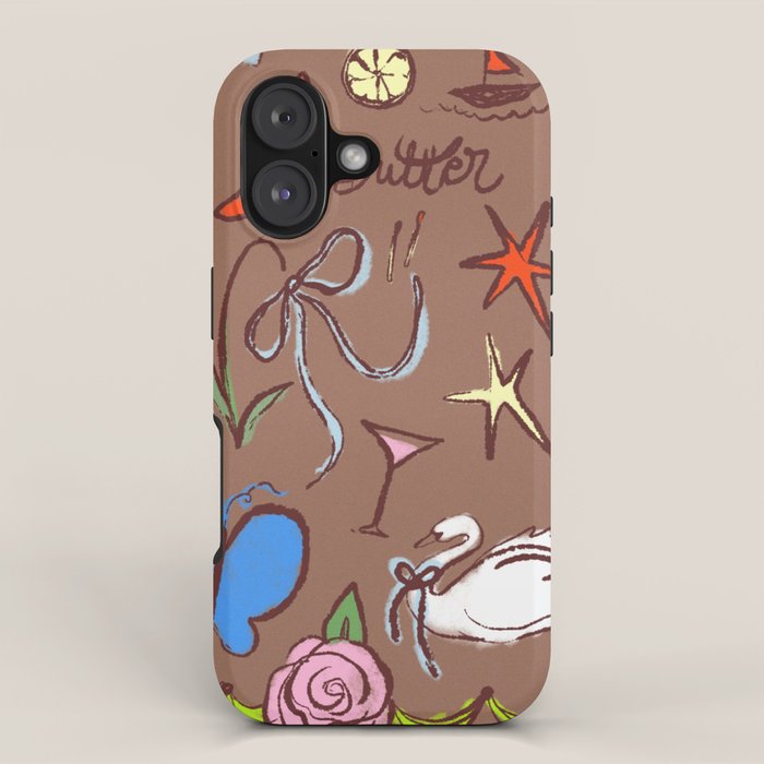 Simple Girl Inspired by PANTONE 17 1230 Mocha Mousse iPhone Case Gallery Image 1
