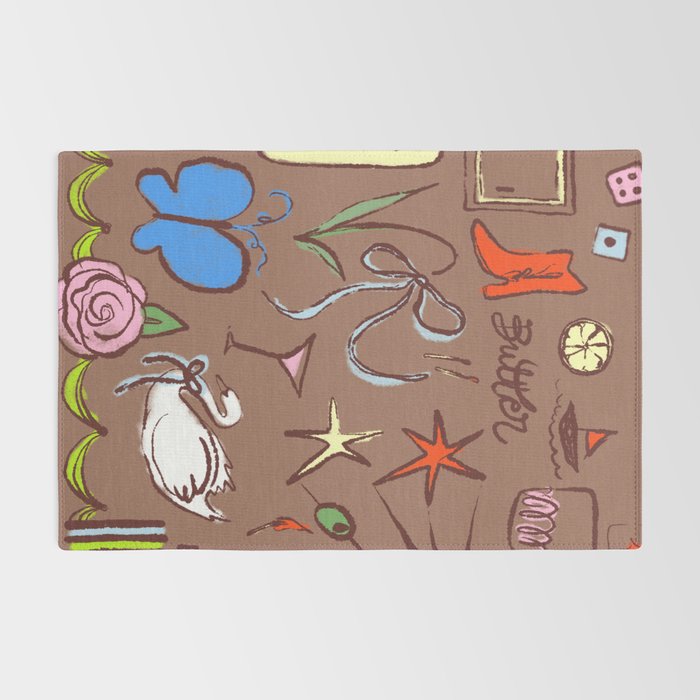 Simple Girl Inspired by PANTONE 17 1230 Mocha Mousse Rug Gallery Image 2
