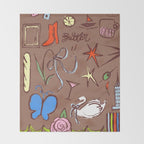 Simple Girl Inspired by PANTONE 17 1230 Mocha Mousse Throw Blanket Gallery Image 2