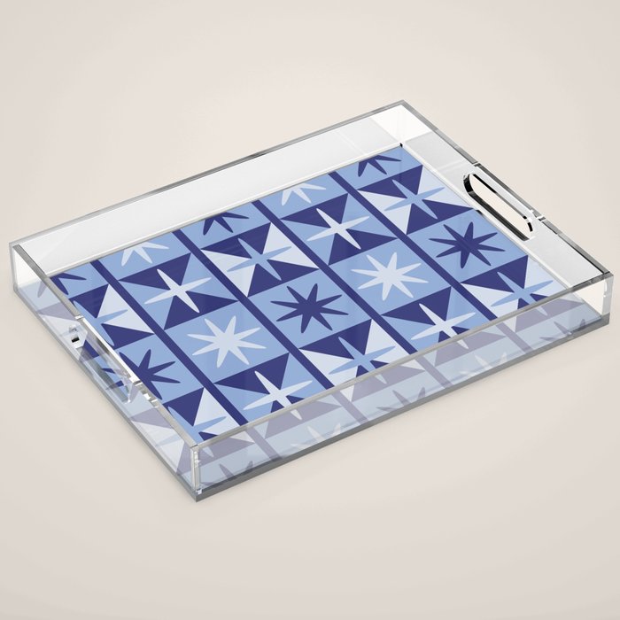 Mid Century Modern Starburst Pattern Acrylic Tray Gallery Image 1