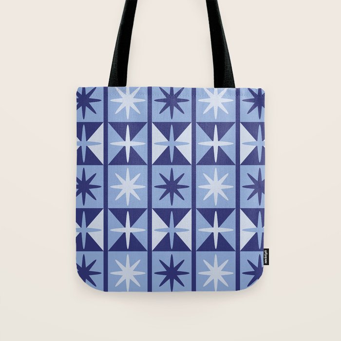 Mid Century Modern Starburst Pattern Tote Bag Gallery Image 1