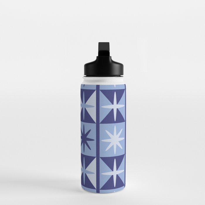Mid Century Modern Starburst Pattern Water Bottle Gallery Image 3