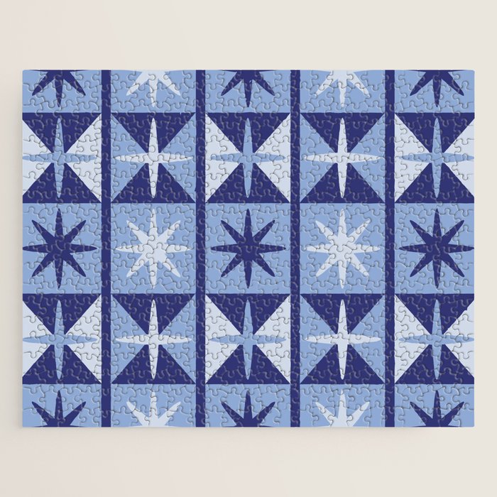 Mid Century Modern Starburst Pattern Jigsaw Puzzle Gallery Image 1
