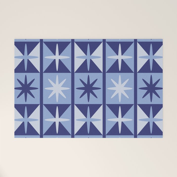 Mid Century Modern Starburst Pattern Welcome Mat Gallery Image 1