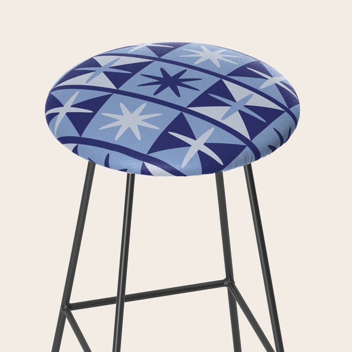 Mid Century Modern Starburst Pattern Stool Gallery Image 2