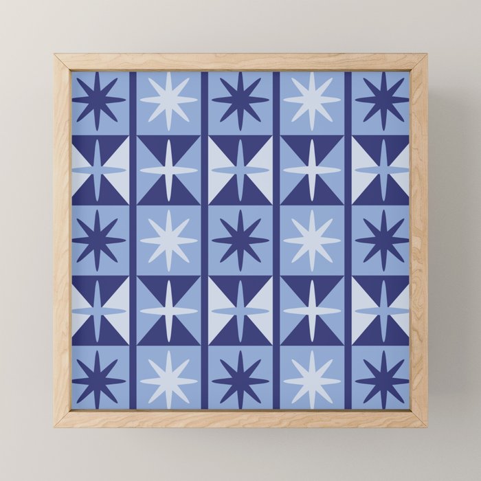 Mid Century Modern Starburst Pattern Mini Art Print Gallery Image 1