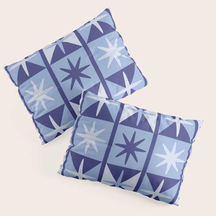 Mid Century Modern Starburst Pattern Pillow Sham Gallery Image 1