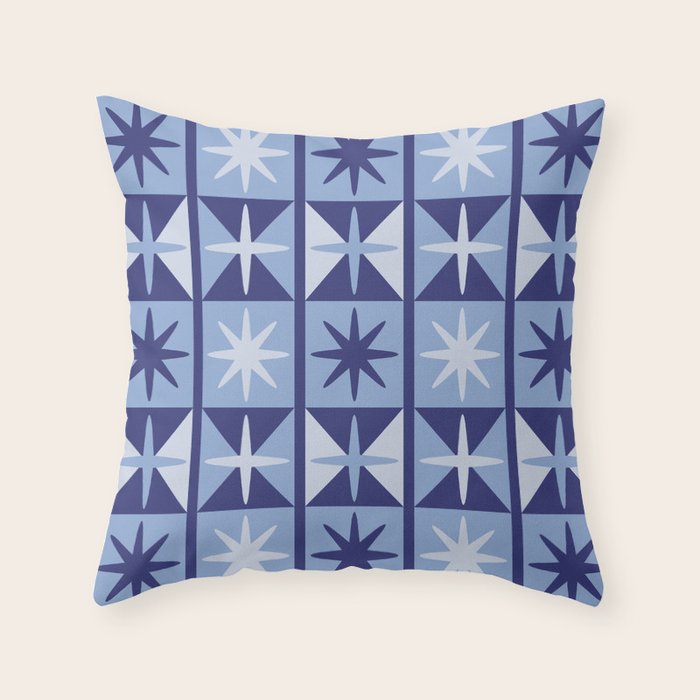 Mid Century Modern Starburst Pattern Throw Pillow Gallery Image 6
