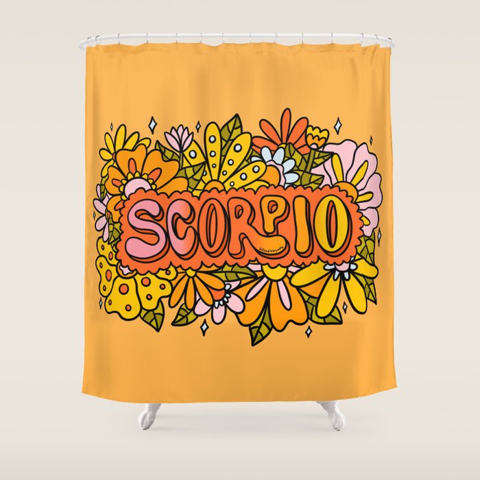 Scorpio Flowers Shower Curtain Gallery Image 1