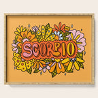 Scorpio Flowers Serving Tray Gallery Image 1