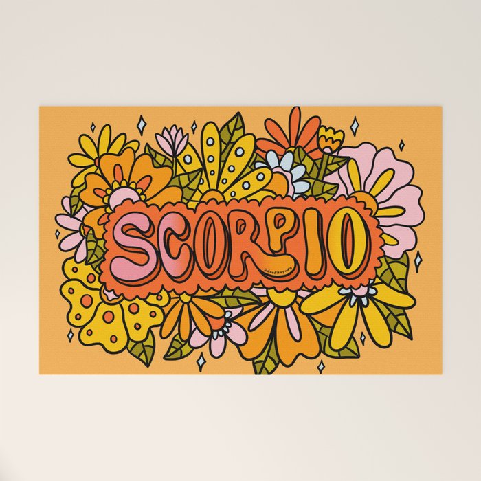Scorpio Flowers Welcome Mat Gallery Image 1