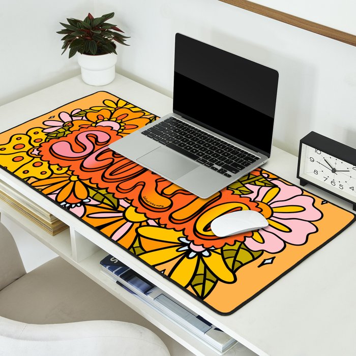 Scorpio Flowers Desk Mat Gallery Image 2