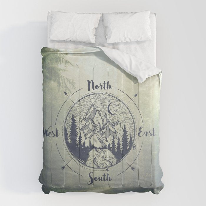 Compass Mountain Road Trip Comforter Gallery Image 6
