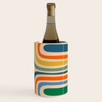 Retro Confaab Abstract Vertical Pattern Blue Orange Green Mustard Apricot Wine Chiller Gallery Image 3