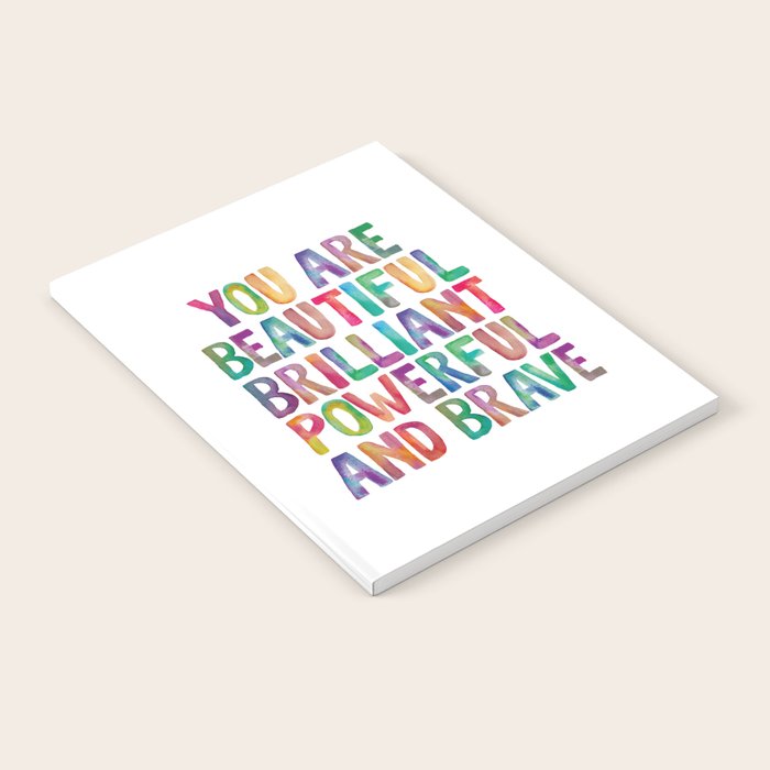You Are Beautiful Brilliant Powerful And Brave Notebook Gallery Image 2