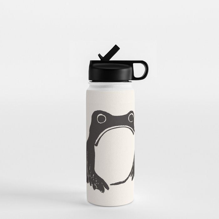 Matsumoto Hoji Japanese Grumpy Frog Art Print Water Bottle Gallery Image 1