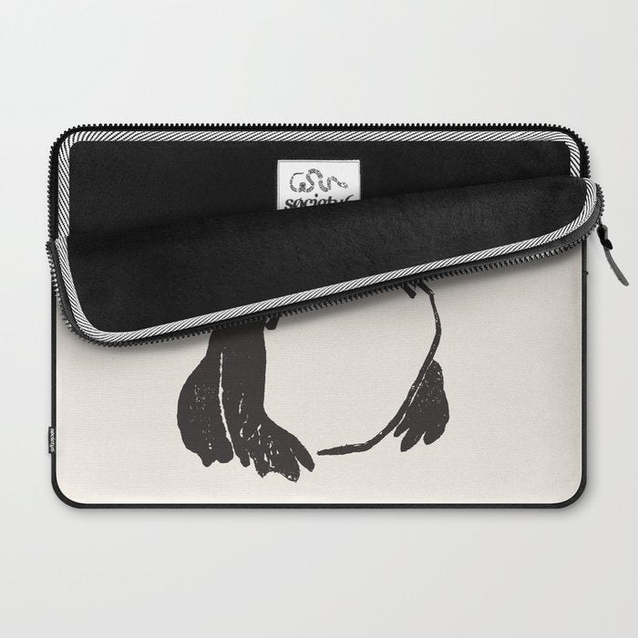 Matsumoto Hoji Japanese Grumpy Frog Art Print Laptop Sleeve Gallery Image 2