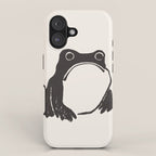 Matsumoto Hoji Japanese Grumpy Frog Art Print iPhone Case Gallery Image 1
