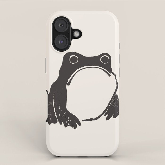 Matsumoto Hoji Japanese Grumpy Frog Art Print iPhone Case Gallery Image 1