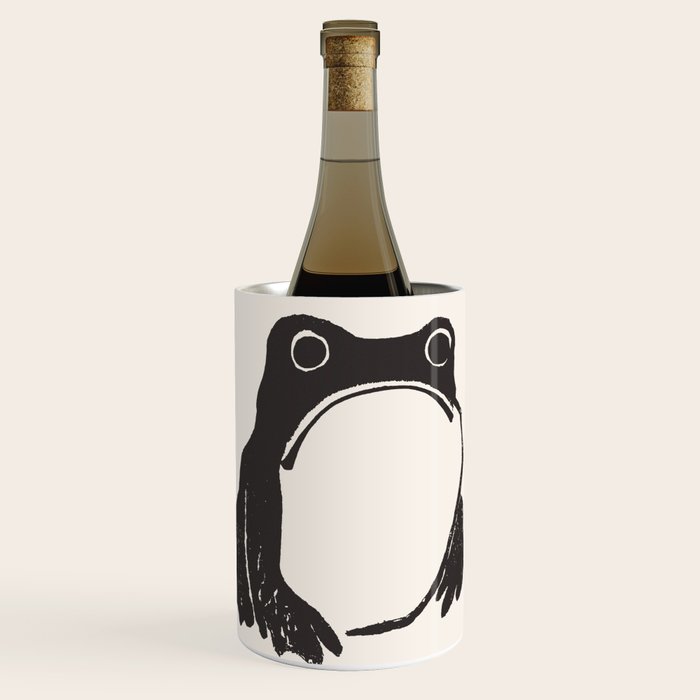 Matsumoto Hoji Japanese Grumpy Frog Art Print Wine Chiller Gallery Image 1